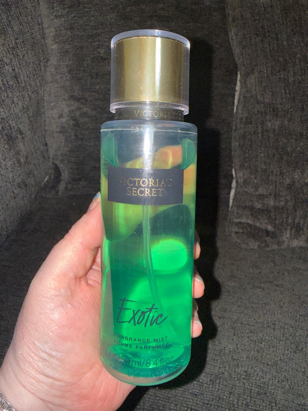 Victoria's Secret Exotic Fragrance Mist - Green with Gold Cap discontinued HTF